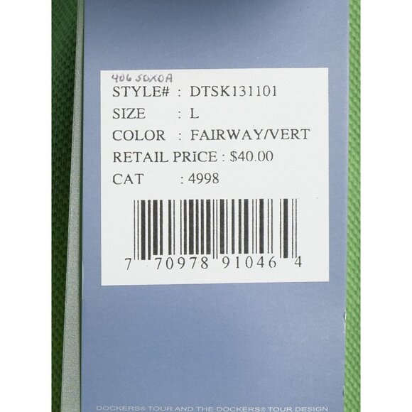 Dockers Mens Large Polo Golf Shirt Green - Picture 5 of 6